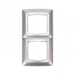 DEA Рамка 2-я горизонтальная Серебряный металлик KRANZ KR-78-0286