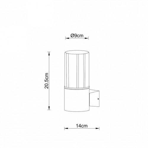 Уличный настенный светильник Arte Lamp Seginus A6515AL-1BK