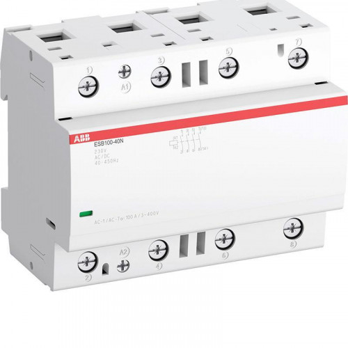 Контактор ESB100-40N-06 модульный (100А АС-1, 4НО), катушка 230В AC/DC 1SAE661111R0640