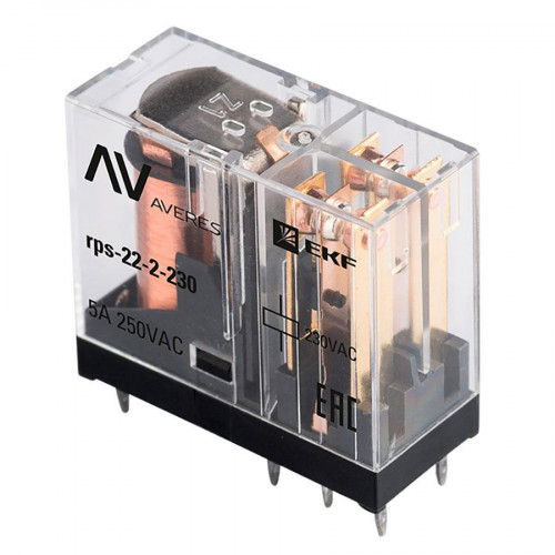 РП slim 22/2 5A 230В AC EKF AVERES rps-22-2-230