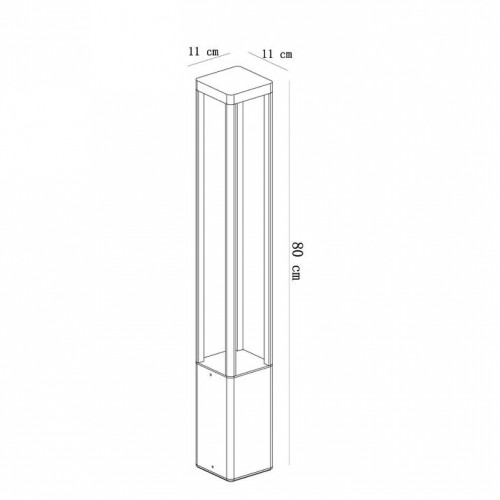 Уличный светодиодный светильник Arte Lamp Pherkad A2728PA-1BK