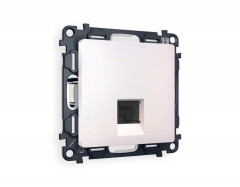Комплект механизма компьютерной розетки AMBRELLA VOLT ALFA Жемчуг RJ-45(8P8C) CAT6 с шторкой QUANT (AP2120, VM188) MA212010