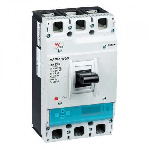 Автоматический выключатель AV POWER-3/3 630А 50kA ETU6.2 mccb-33-630-6.2-av