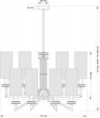 Подвесной светильник KUTEK GENOVA GEN-ZW-8(P/A)