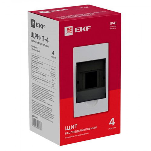 Щит распред. навесной ЩРН-П- 4 IP41 EKF PROxima pb40-n-4