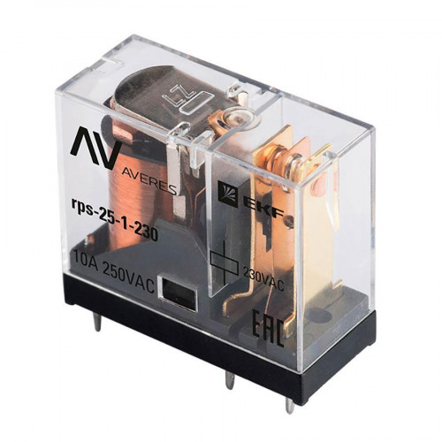 РП slim 25/1 10A 230В AC EKF AVERES rps-25-1-230