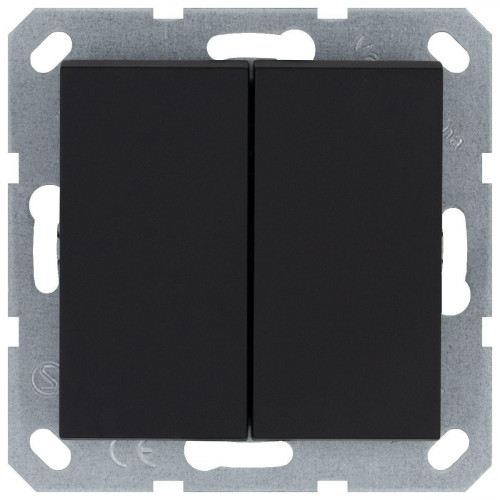 Выключатель двухклавишный Jasmart G3023PB