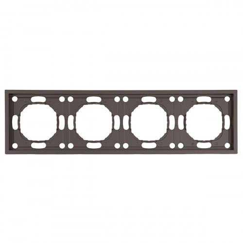 Рамка Stekker, PFR00-5004-09 4-местная Эмили, антрацит, soft touch 49939