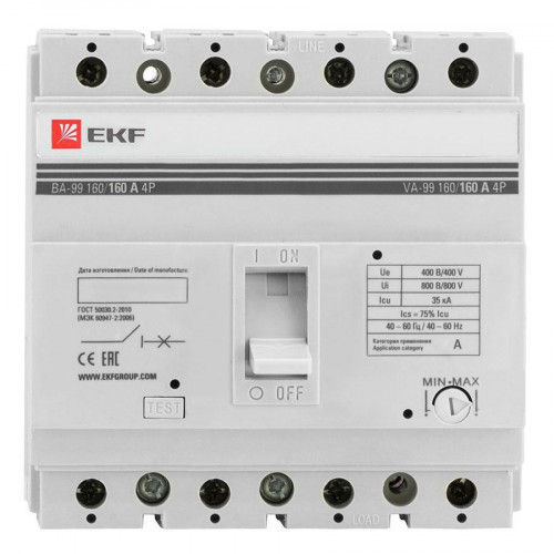 Выключатель автоматический ВА-99 160/160А 4P 35кА EKF PROxima mccb99-160-160-4P