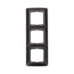 DEA Рамка 3-я горизонтальная Черный Металлик KRANZ KR-78-0347