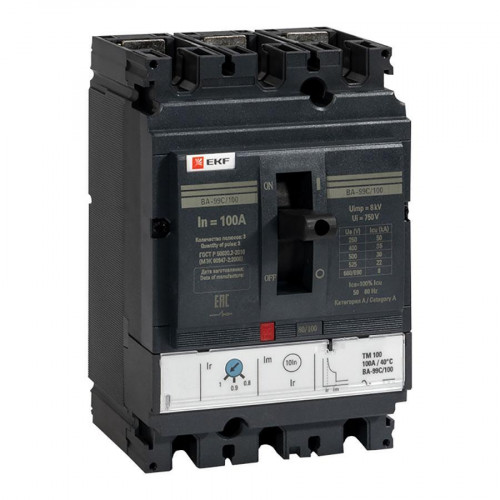 Выключатель автоматический ВА-99C (Compact NS) 100/ 12,5А 3P 36кА EKF PROxima mccb99C-100-12.5