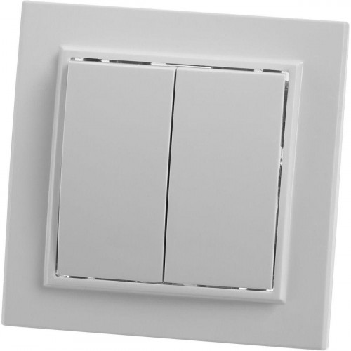 Выключатель 2-клавишный, Stekker, PSW10-9004-01, 250В, 10А Эрна, белый 39044