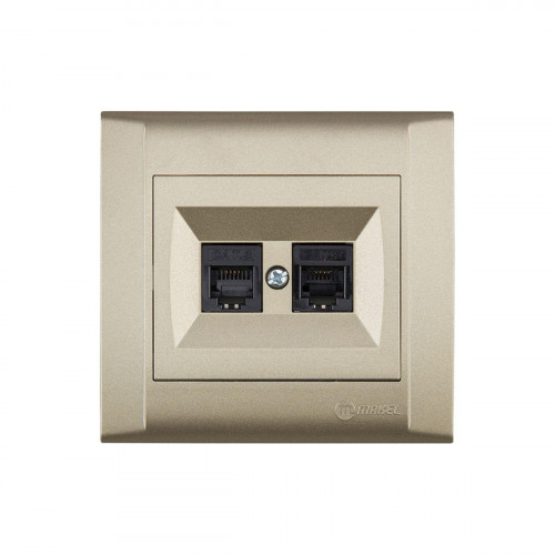 Розетка тf евро двойная Makel Defne 42057034