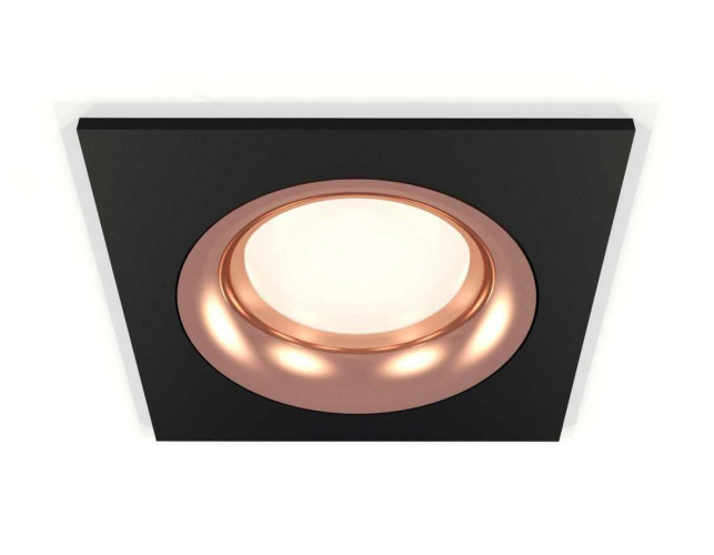 Комплект встраиваемого светильника Ambrella light Techno Spot XC7632006 SBK/PPG черный песок/золото розовое полированное (C7632, N7015)