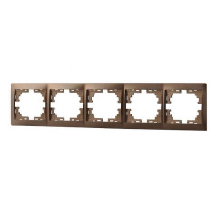 Рамка 5-ая горизонтальная Lezard Mira коричневая 701-3100-150
