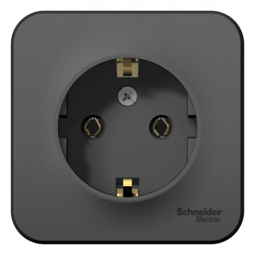 Розетка 2К+З Systeme Electric Blanca 16A 250V антрацит BLNRA010116