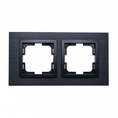 Рамка 2-постовая Mono Electric Style Aluminium дымчатый графит 107-820000-161