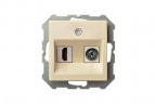 Розетка HDMI/TV оконечная Liregus Epsilon бежевый 28-0851