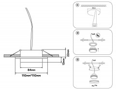 Встраиваемый светильник Ambrella Light Techno Spot GX53 Acrylic tech TN5232