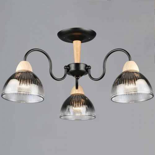 Люстра Reluce 69660-0.3-03 BK+WOOD