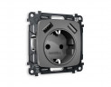 Комплект механизма электрической розетки AMBRELLA VOLT OMEGA Антрацит серый 2USB A+A 18W (быстрая зарядка) с/з QUANT (OP6590, VM155) MO659010
