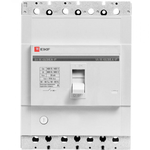 Выключатель автоматический ВА-99 400/315А 4P 35кА EKF PROxima mccb99-400-315-4P