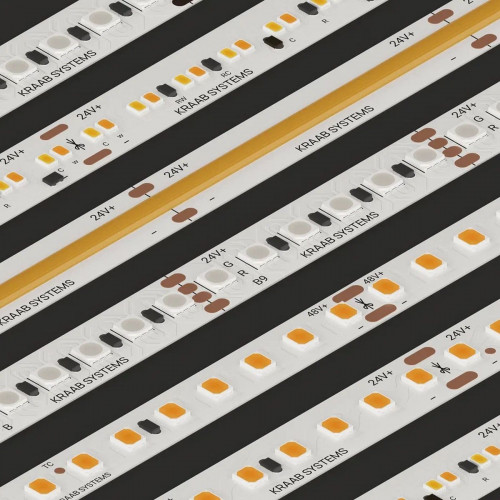 Светодиодная лента Kraab Systems PIXIE SMD 2835-140 48В 5Вт 3000К CRI92 8мм 5м 27.101.2