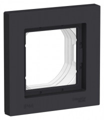 Рамка 1-постовая Systeme Electric AtlasDesign Aqua карбон ATN441001