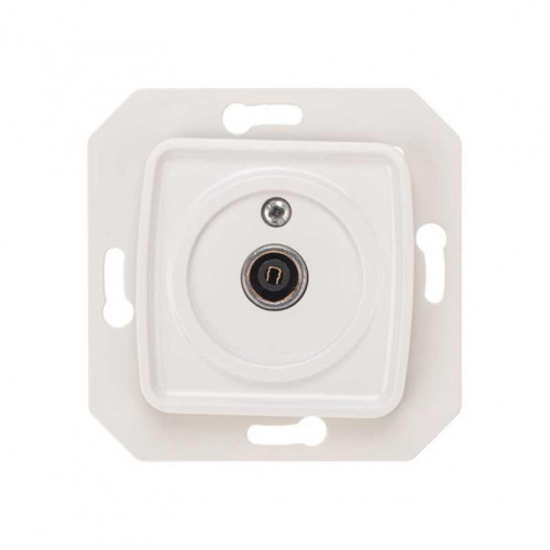 DEA Розетка TV Проходная с/у мех. Бел KRANZ KR-78-0221