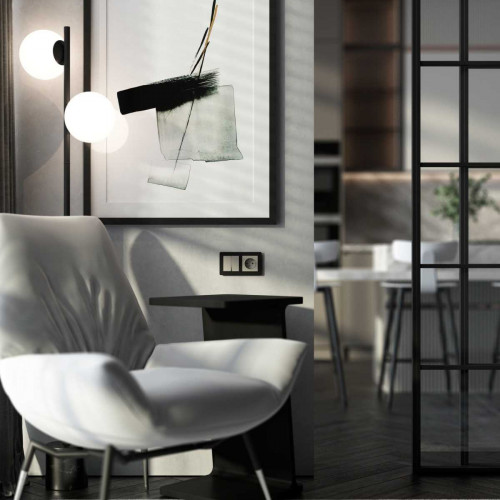 Выключатель двухклавишный (дымчатый) W1220004/ a069452