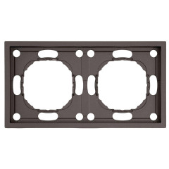 Рамка Stekker, PFR00-5002-09 2-местная Эмили, антрацит, soft touch 49937