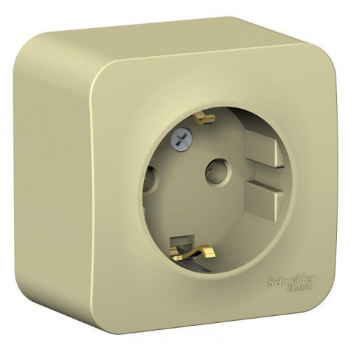 Розетка 2К+З Systeme Electric Blanca 16A 250V бежевая BLNRA010117
