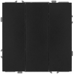 Выключатель ЭРА Galaxy 15-1107-05 тройной 10АХ-250В IP20 антрацит Б0070722