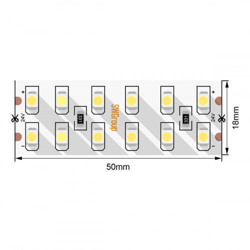 Светодиодная лента SWG 19,2W/m 240Led/m 3528SMD теплый белый 5M SWG3240-24-19.2-WW-М 010110