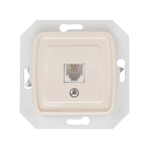 DEA Розетка Телефон RJ11 с/у мех. Беж KRANZ KR-78-0252