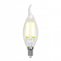 Лампа светодиодная филаментная Uniel E14 6W 3000K прозрачная LED-CW35-6W/WW/E14/CL GLA01TR UL-00002199