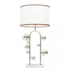 Настольная лампа Lumina Deco Fabi LDT 5528 CHR+WT