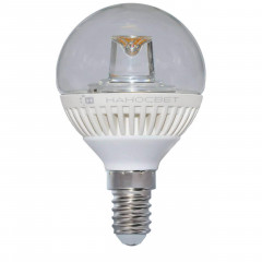 Лампа светодиодная Наносвет E14 5W 4000K прозрачная LC-GCL-5/E14/840 L153