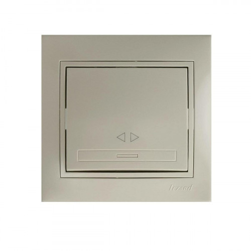 Выключатель промежуточный Lezard Mira кремовый со вставкой 701-0303-107