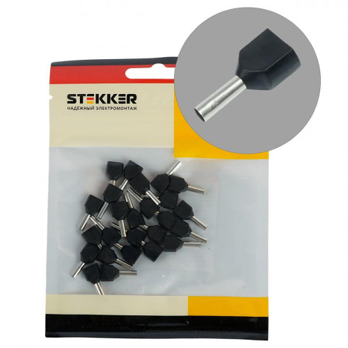 Наконечник штыревой втулочный изолированный НШВИ(2) 1,5-8 (DIY упаковка 25 шт) LD406-1508  50403