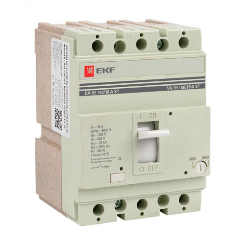 Выключатель автоматический ВА-99 160/ 16А 3P 35кА EKF PROxima mccb99-160-16