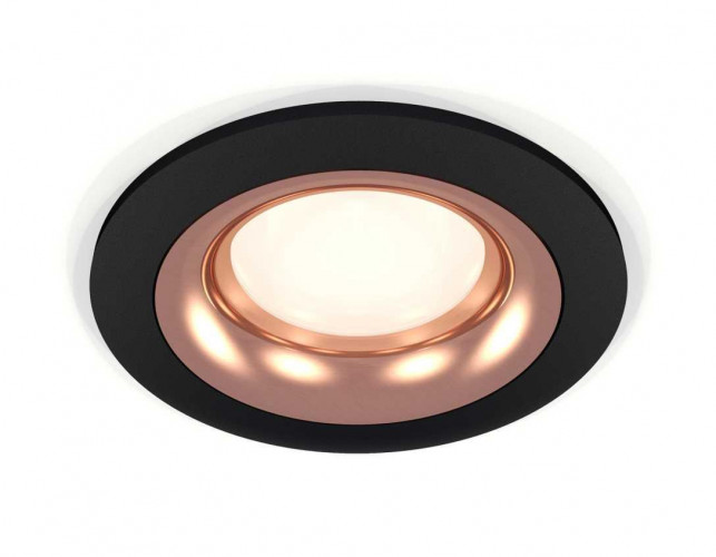 Комплект встраиваемого светильника Ambrella light Techno Spot XC7622006 SBK/PPG черный песок/золото розовое полированное (C7622, N7015)