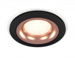 Комплект встраиваемого светильника Ambrella light Techno Spot XC7622006 SBK/PPG черный песок/золото розовое полированное (C7622, N7015)