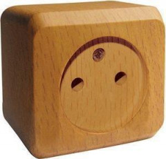 Розетка 2К Systeme Electric Этюд 16A 250V бук PA16-001T