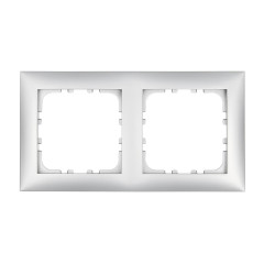 Рамка LK Studio 2-постовая (серебристый металлик) LK60 864203-1