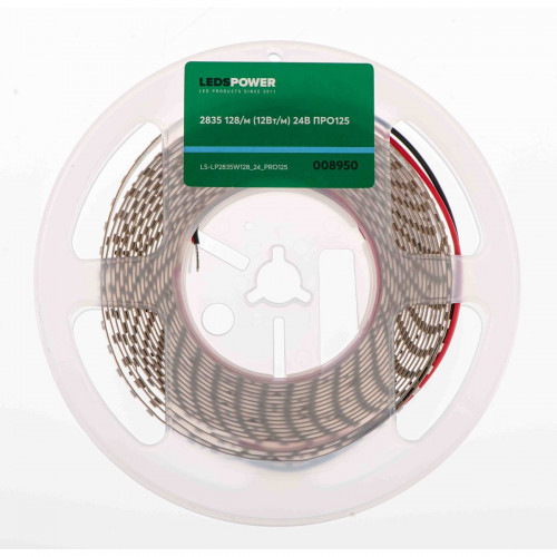 Светодиодная лента LEDS POWER 2835 128/м (12Вт/м) 24В холодная, серия ПРО125 008950