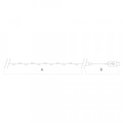 Светодиодная гирлянда Feron Роса USB теплый белый CL576 48186