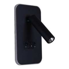 Настенный светодиодный светильник Reluce 86204-9.2-001KT LED12W+USB BK