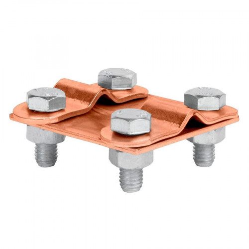 Зажим контрольный прут-прут (пластина 57x57мм) Cu EKF PROxima lp-55611-cu