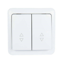 Выключатель проходной двойной Lezard Viola белый 751-0200-106